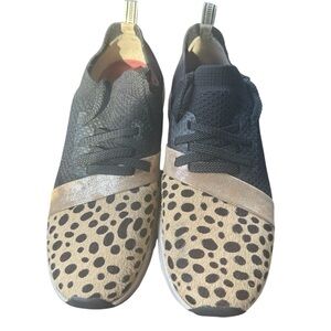 Mark nason Leopard Print Sneakers with Black Mesh